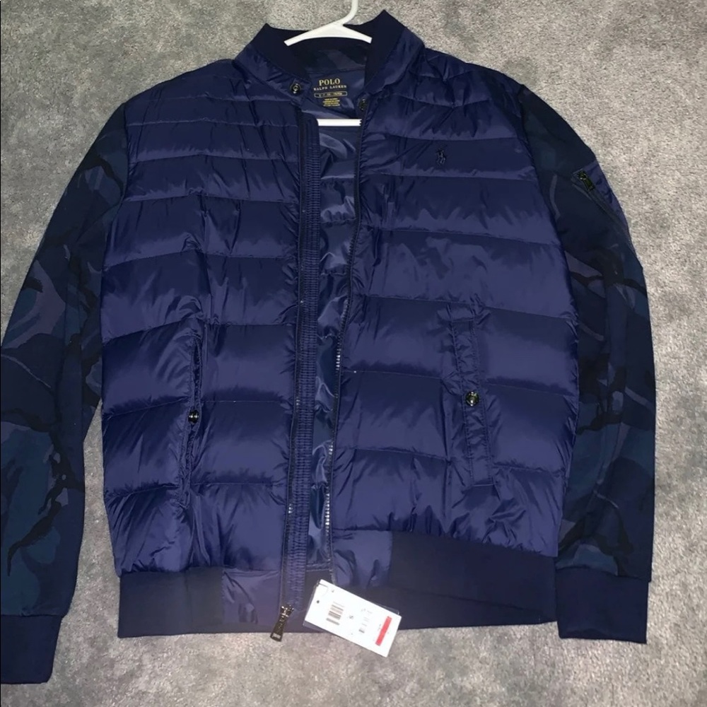 Men’s Navy Camo Polo Jacket